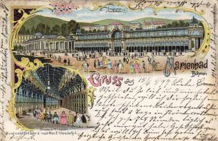 1899 Marienbad Bahnhof Litho (EK)