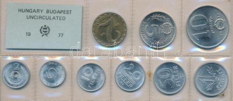 1977. 2f-10Ft 9db klf érmés forgalmi sor fóliatokban T:1