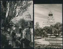 1959-1965 4 db fekete-fehér, magyar zsinagógás képeslap (Eger, Miskolc, Kecskemét) / 4 Hungarian synagogue postcards