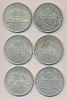 1993. 200Ft Ag "MNB" (6x) T:vegyes