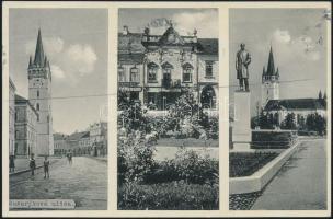 Presov, Masaryk statue, Haltenberger shop, Eperjes, szobor, bolt