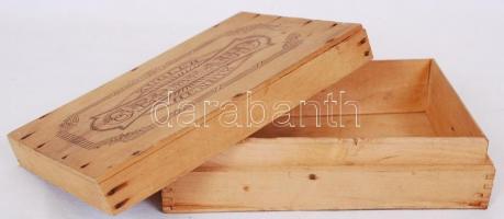 Régi Kugler Henrik Gerbeaud fa dobozka / 
Vintage Gerbeaud wooden box, 19,5x13x5,5cm