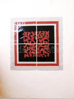 Ferenczy jelzéssel: Üvegterv. Kollázs, papír, 28×28 cm