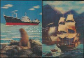 2 db dimenziós lap hajó motívummal