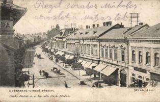 Miskolc Széchenyi utca, Kohn és König, valamint Rohn Ede kereskedései (fl)