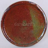 1984 Magyarország-Ausztria Merkúr-fejes eozinmázas Zsolnay porcelán emlékplakett 10 cm