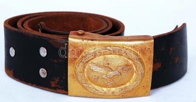 Luftwaffe ővcsat másolata jó bőrszíjjal / copy of Luftwaffe belt