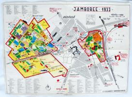 1933 Gödöllői jamboree térkép / Jamboree map 66x40 cm