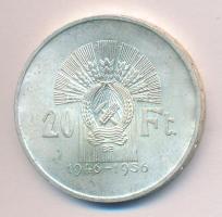 1956. 20Ft Ag "Tízéves a Forint / Lánchíd" T:2