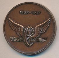 Simon Ferenc (1922-) 1997. " 30 éves a szolnoki MÁV Kórház" Br emlékérem (42,5mm) T:1