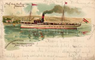 1899 Ung.-Kroat See-Dapfschiffahrt AG. Litho