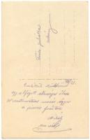 cca 1916 Olasz font: zsákmányolt olasz mozsárágyú vonatszerelvénnyel fotólap. Hátoldalt a készítő fe...