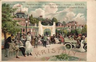 Budapest II. Szent Lukács fürdő, Kristály ivócsarnok litho (fl)