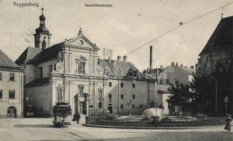 Regensburg Carmelite church, tram (Rb)