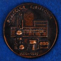 Két darab emlék plakett: Budacolor festékgyár 1950-1975 d:7 cm, Lenin kohászati művek Diósgyőr d:5 c...