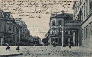 Sopron Erzsébet utca villamossal