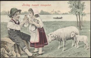 Easter, lamb, bunny, children (EK)