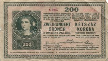 1918. 200K "A 1935" sima hátlap T:IV