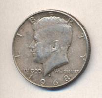 Amerikai Egyesült Államok 1968D. 1/2$ Ag "Kennedy" T:2,2- USA 1968D. 1/2 Dollar Ag "Kennedy" C:XF,VF