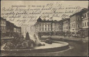 Besztercebánya Béla IV square, hotel, the shops of Árpád Holesch and József Kohn (EK)