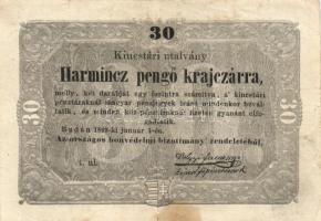 1849. 30Kr "Kincstári utalvány" T:III