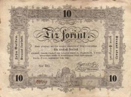 1848. 10Ft "Kossuth bankó" T:III,III-