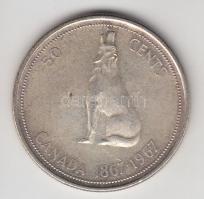 Kanada 1967. 50c Ag "100 éves a Konföderáció" T:2-
Canada 1967. 50 Cents "Confederati...