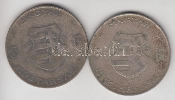 1947. 5Ft Ag "Kossuth" (2x) T:3