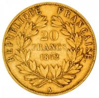 Franciaország/Második Császárság 1852A 20Fr Au "III. Napóleon" Párizs (6.45g/0.900) T:2-
F...