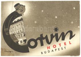 cca 1940 Budapest VIII. Corvin Hotel reklámnyomtatvány