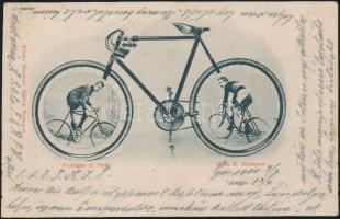 Puntigan L. Győr, Hora N. Budapest, kerékpárosok / cyclist (gluemark)