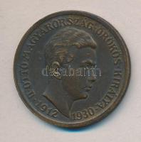 1930. "II.Ottó - Magyarország örökös királya" Br emlékérem (32mm) T:2,2-