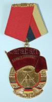 NDK ~1970. "A Munka Vörös Zászló Érdemrend III. Osztálya" kitüntetés T:2 Germany - Federal Republic ~1970 Order of the Banner of Labour III class with ribbon bar C:XF