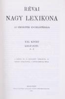 Révai Nagy lexikona I-XXI. kötet, pótkötettel Teljes!, 1992-es hasonmás kiadás, egészvászon borítóba...