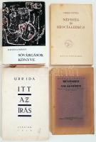 4db aláírt, ill. dedikált kötet: Veres Péter, Népiség és szocializmus; Kahána Mózes, Sóvárgások köny...