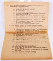 Pogány Ö. Gábor művészettörténész, művészeti író saját kézzel írt jegyzetei az 1950-es évek elejéről...
