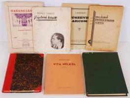 7db első kiadású, dedikált verseskötet: Demeter Dénes, Horváth Imre, Tamás Tihamér, Holló Ernő, S. B...