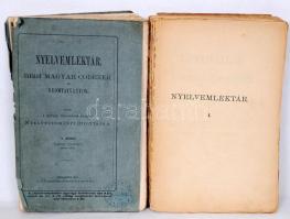 Nyelvemléktár - Régi Magyar Codexek és Nyomtatványok: Vol. I.: Bécsi Codex, Müncheni Codex; Vol. V.: Érdy Codex II. fele. Közzéteszi Volf György. Bp., 1874/1876, MTA Könyvkiadó Hivatala. Papírkötésben (kötés viseltes állapotban)