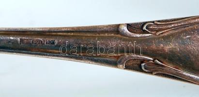 Két darab ezüstözött alpaka, speciális merőkanalak, jelzettek, h:18 cm