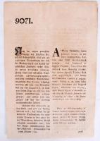 1788 Bánffy György (1746-1822) erdélyi kormányzó kétnyelvű körlevele peres ügyekben