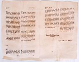 1788 Bánffy György (1746-1822) erdélyi kormányzó kétnyelvű körlevele peres ügyekben