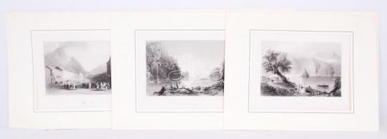 cca 1840 6db acélmetszet al-dunai helyszínekről (a William Henry Bartlett által illusztrált The Danu...