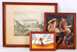 3 db vékony keret, nyomatokkal