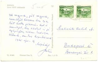 1965 Szakasits Árpád volt köztársasági elnök saját kézzel írt képeslapja