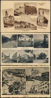 12 db régi városképes lap a történelmi Magyarország területéről