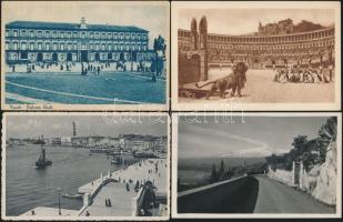 10 db régi városképes lap, főként olaszországi területekről