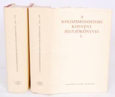 A kolozsmonostori konvent jegyzőkönyvei I-II. Közzéteszi és bev. Jakó Zsigmond. Bp., 1990, Akadémiai Kiadó. Egészvászon kötésben, védőborítóval