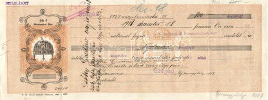 Budapest 1931-37. 8db klf Törökszentmiklóson Simontornyán, Szegeden kitöltött váltó, egyiken "ÉRVÉNYESÍTVE" perforációk, hátoldalukon bélyegekkel