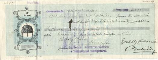 Budapest 1931-37. 8db klf Törökszentmiklóson Simontornyán, Szegeden kitöltött váltó, egyiken "É...