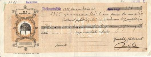 Budapest 1931-37. 8db klf Törökszentmiklóson Simontornyán, Szegeden kitöltött váltó, egyiken "É...